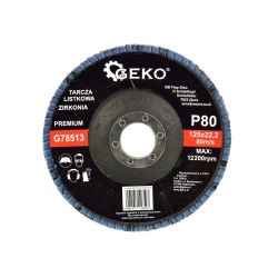 Tarcza listkowa"CYRKON" 125mm P80 GEKO PREMIUM