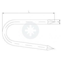 GWOŹDZIE BUDOWLANE OCYNKOWANE SKOBLE 30x3,0 mm 1kg